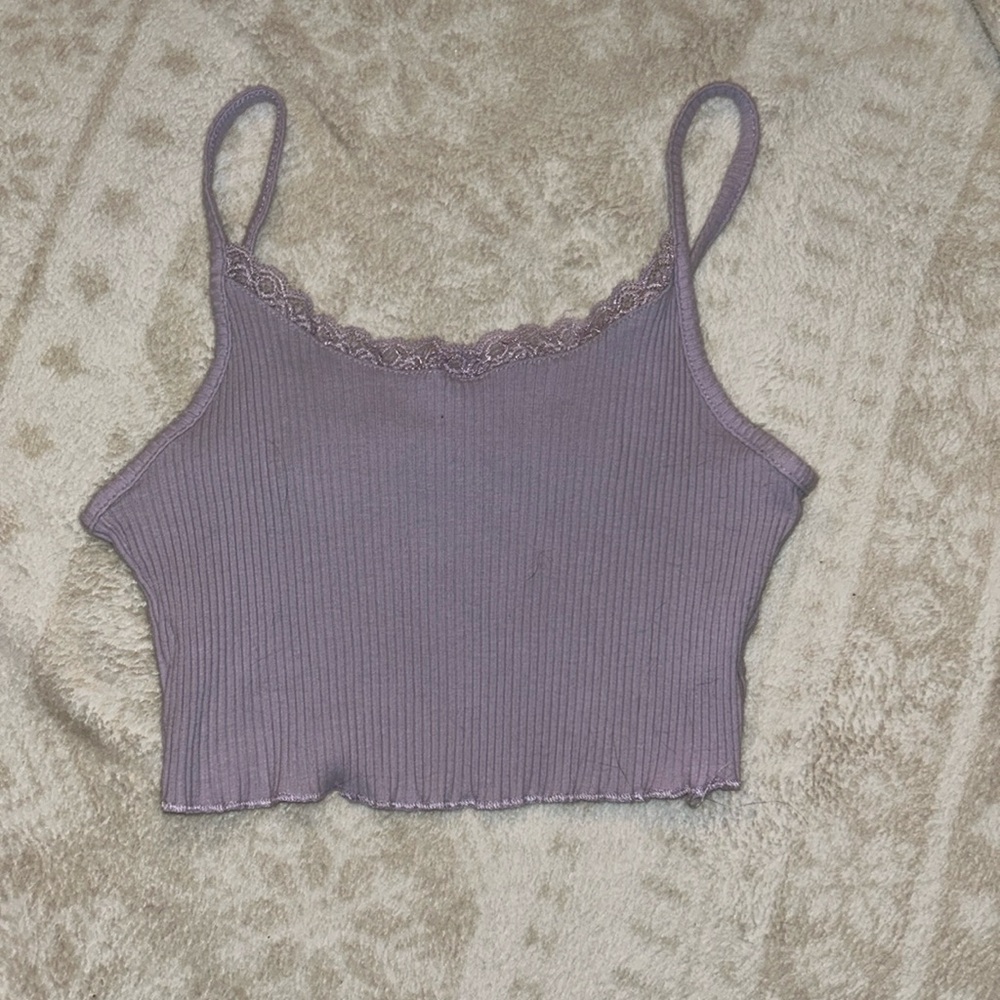 Small cropped purple tank